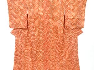 絞り檜垣模様小紋着物